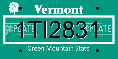 1TI2831 Vermont License Plate