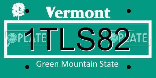 1TLS82 Vermont License Plate