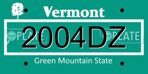 2004DZ Vermont License Plate