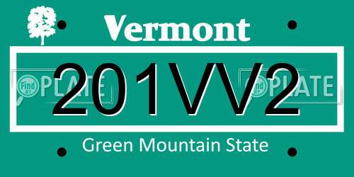 201VV2 Vermont License Plate