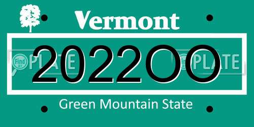 2022OO Vermont License Plate