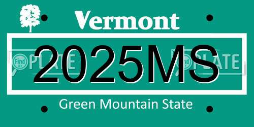 2025MS Vermont License Plate