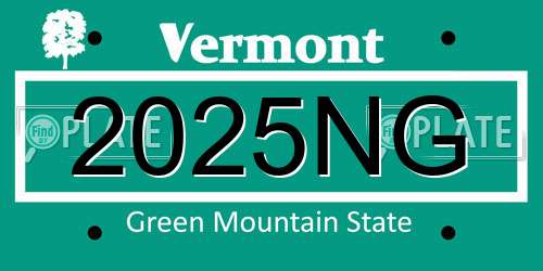 2025NG Vermont License Plate