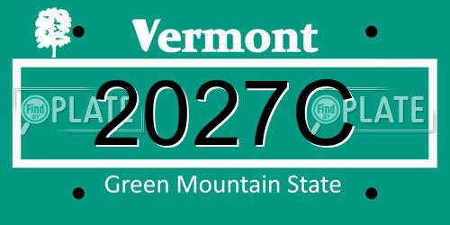 2027C Vermont License Plate