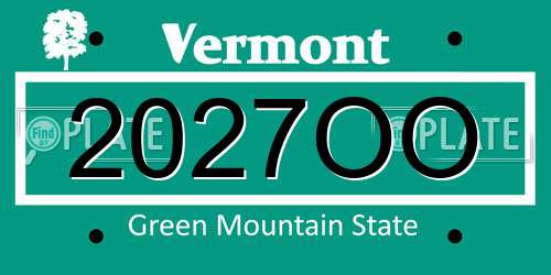 2027OO Vermont License Plate