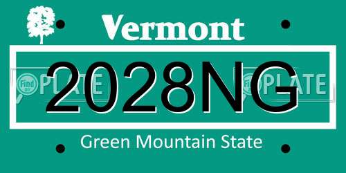 2028NG Vermont License Plate