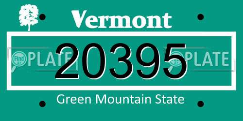 20395 Vermont License Plate