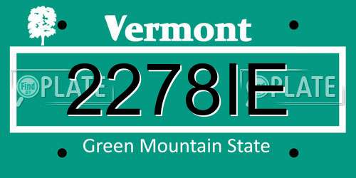 2278IE Vermont License Plate