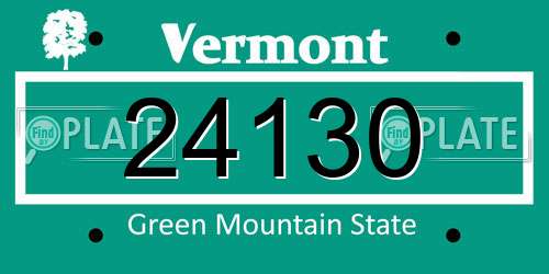 24130 Vermont License Plate