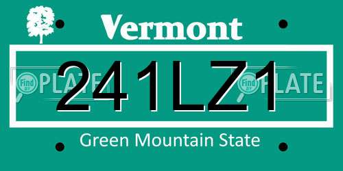 241LZ1 Vermont License Plate