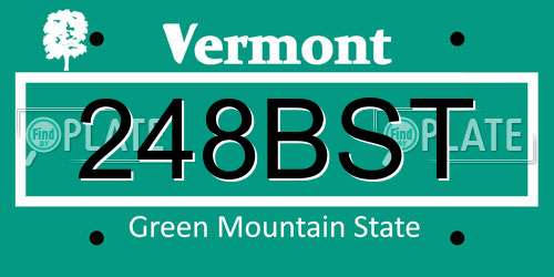 248BST Vermont License Plate