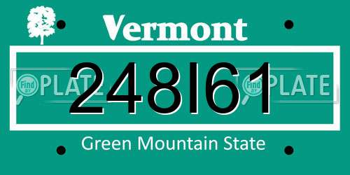 248I61 Vermont License Plate