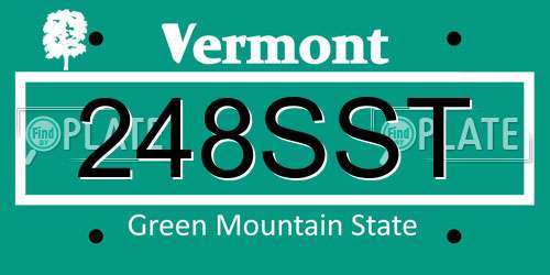 248SST Vermont License Plate