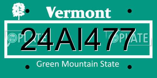 24AI477 Vermont License Plate