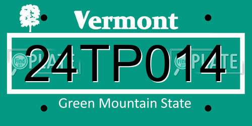 24TP014 Vermont License Plate
