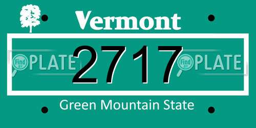 2717 Vermont License Plate
