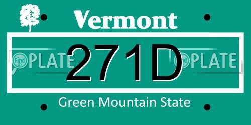 271D Vermont License Plate