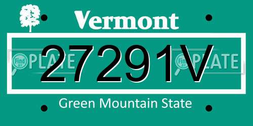 27291V Vermont License Plate