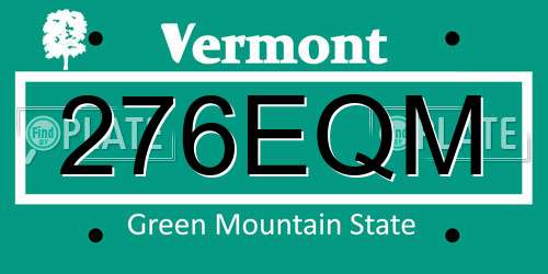 276EQM Vermont License Plate