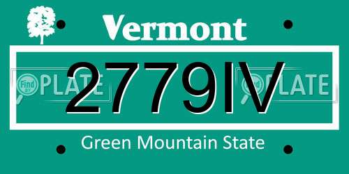 2779IV Vermont License Plate