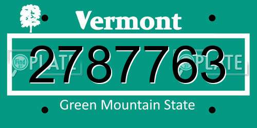 2787763 Vermont License Plate