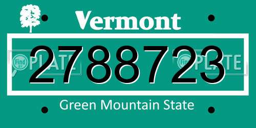 2788723 Vermont License Plate