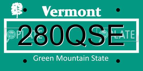 280QSE Vermont License Plate