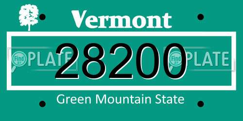 28200 Vermont License Plate