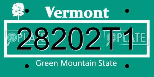 28202T1 Vermont License Plate
