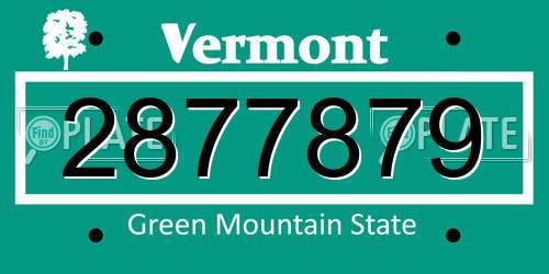 2877879 Vermont License Plate