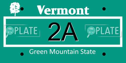 2A Vermont License Plate