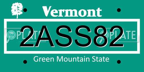 2ASS82 Vermont License Plate