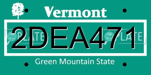 2DEA471 Vermont License Plate