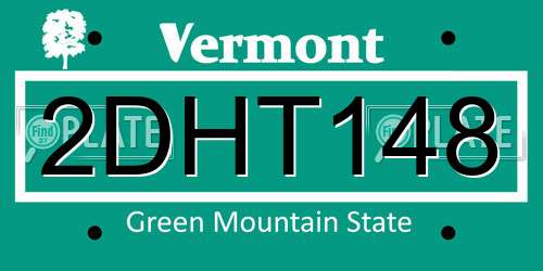 2DHT148 Vermont License Plate