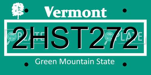2HST272 Vermont License Plate