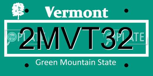 2MVT32 Vermont License Plate