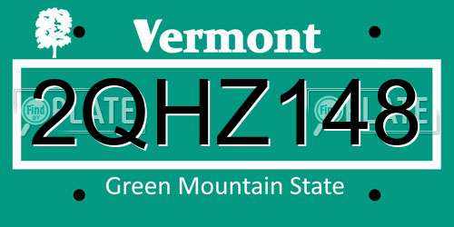 2QHZ148 Vermont License Plate