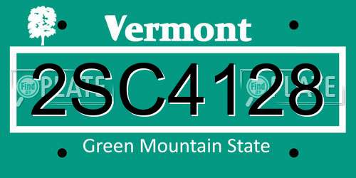 2SC4128 Vermont License Plate
