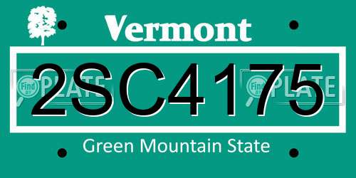 2SC4175 Vermont License Plate