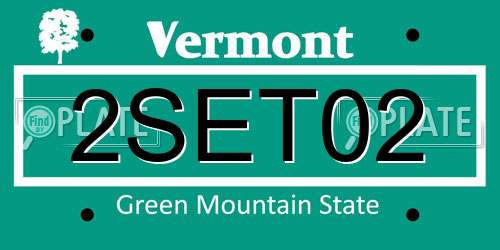 2SET02 Vermont License Plate
