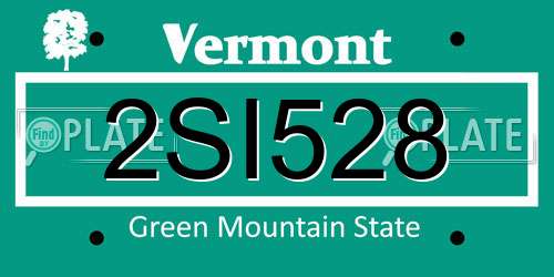 2SI528 Vermont License Plate