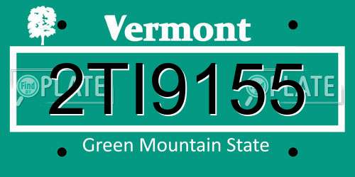 2TI9155 Vermont License Plate