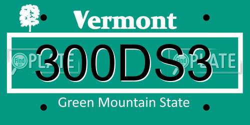 300DS3 Vermont License Plate