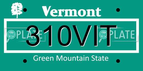 310VIT Vermont License Plate