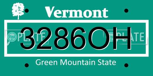 3286OH Vermont License Plate
