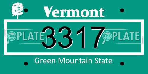 3317 Vermont License Plate