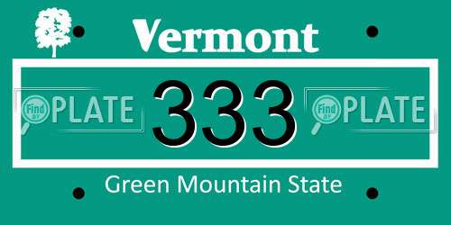 333 Vermont License Plate