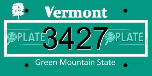 3427 Vermont License Plate