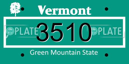 3510 Vermont License Plate