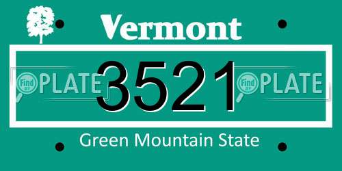 3521 Vermont License Plate